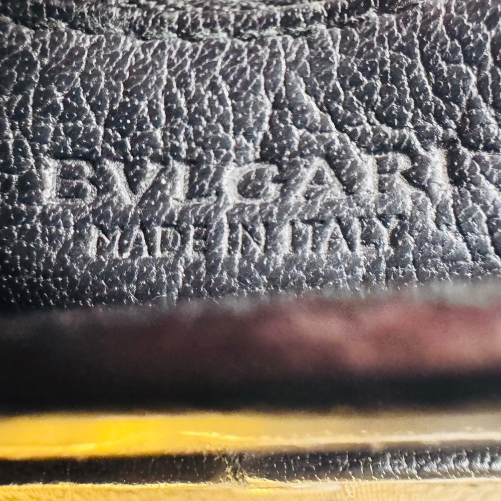 Bvlgari Black Canvas Long Wallet bifold with zipper pouch EUC - Picture 5 of 17